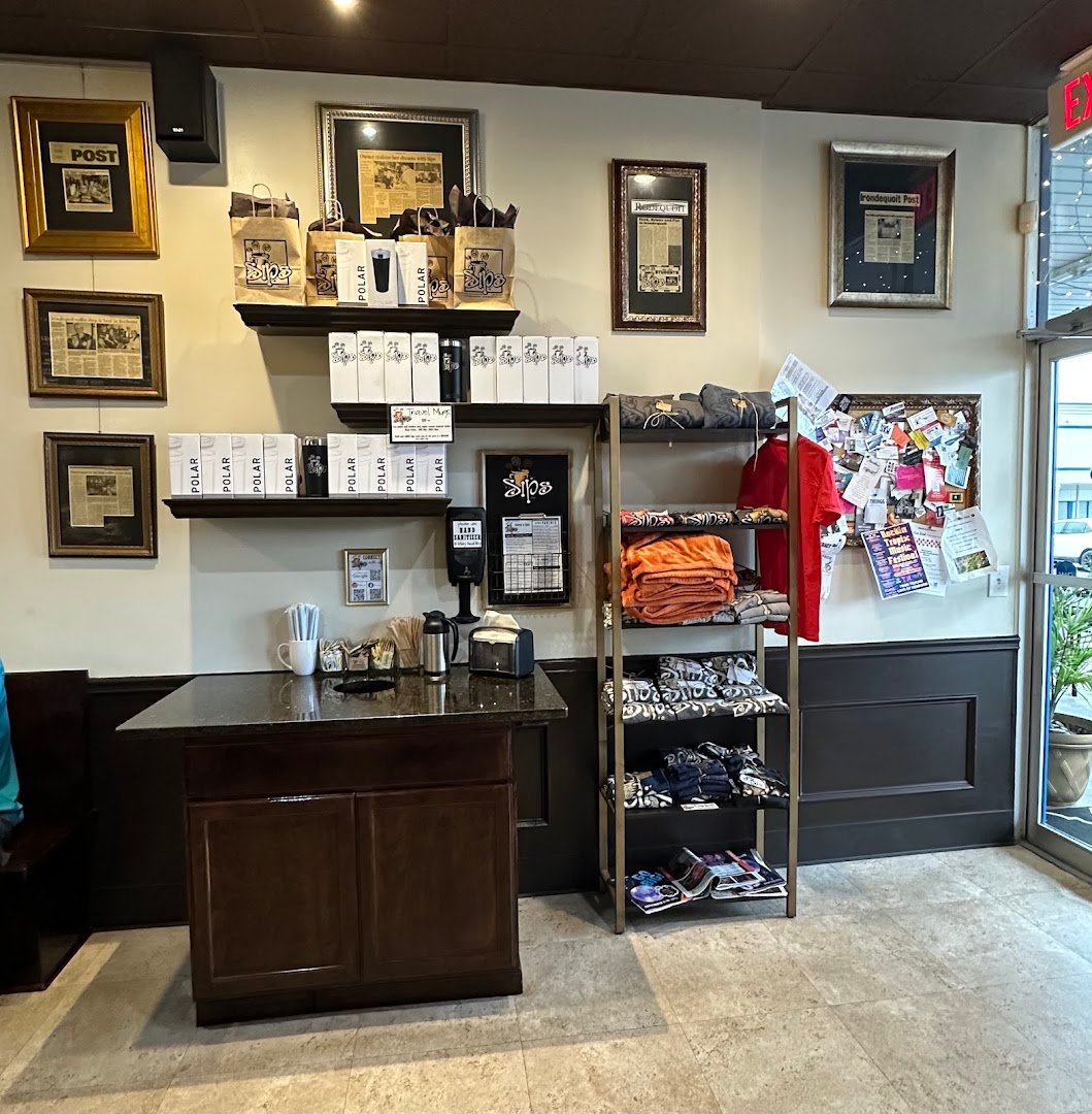 Interior of Sips Coffee & Cafe, specialty coffee shop in Rochester