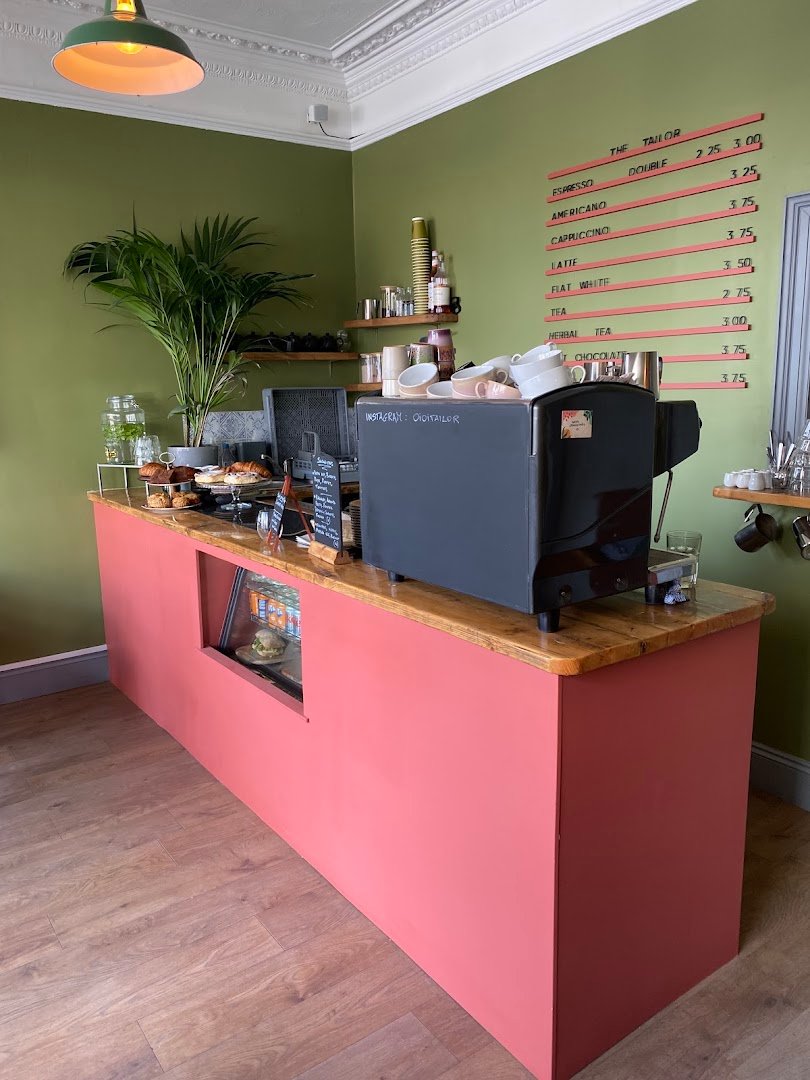Interior of The Tailor Cafe + Wine Bar, specialty coffee shop in Edinburgh