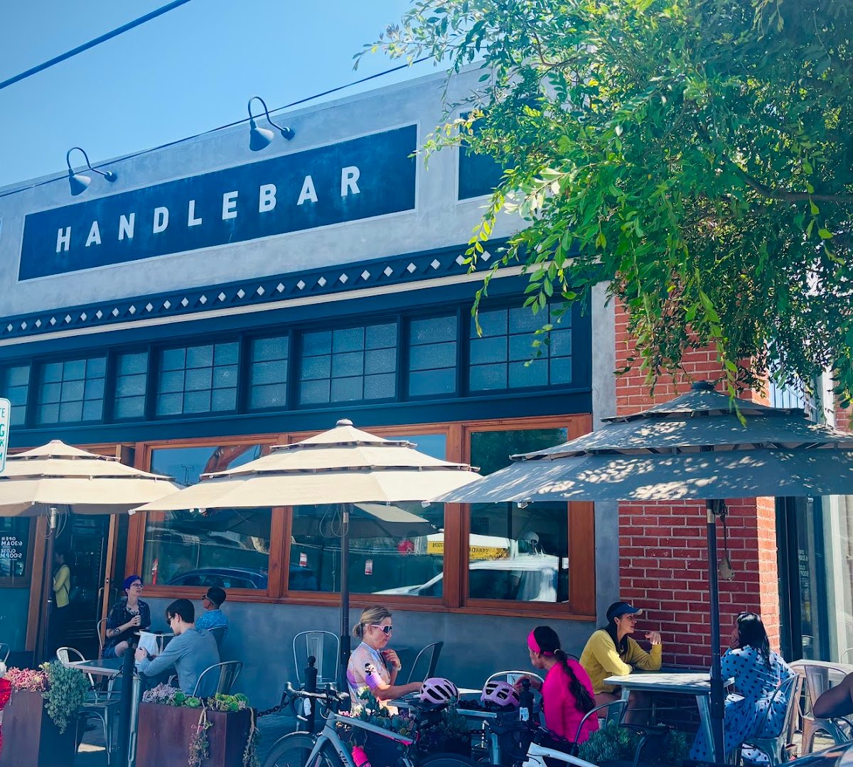 Storefront of Handlebar Coffee Roasters, specialty coffee shop in Santa Barbara