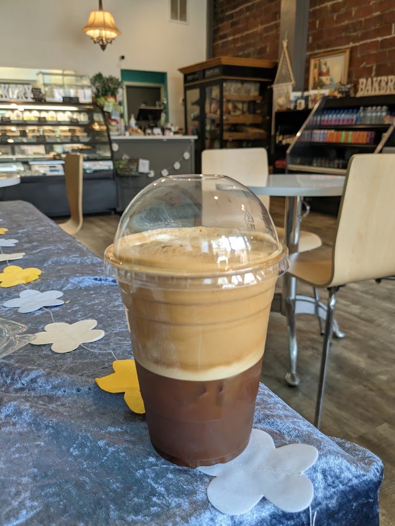 Coffee at Despina's Bakery, specialty coffee shop in Cleveland