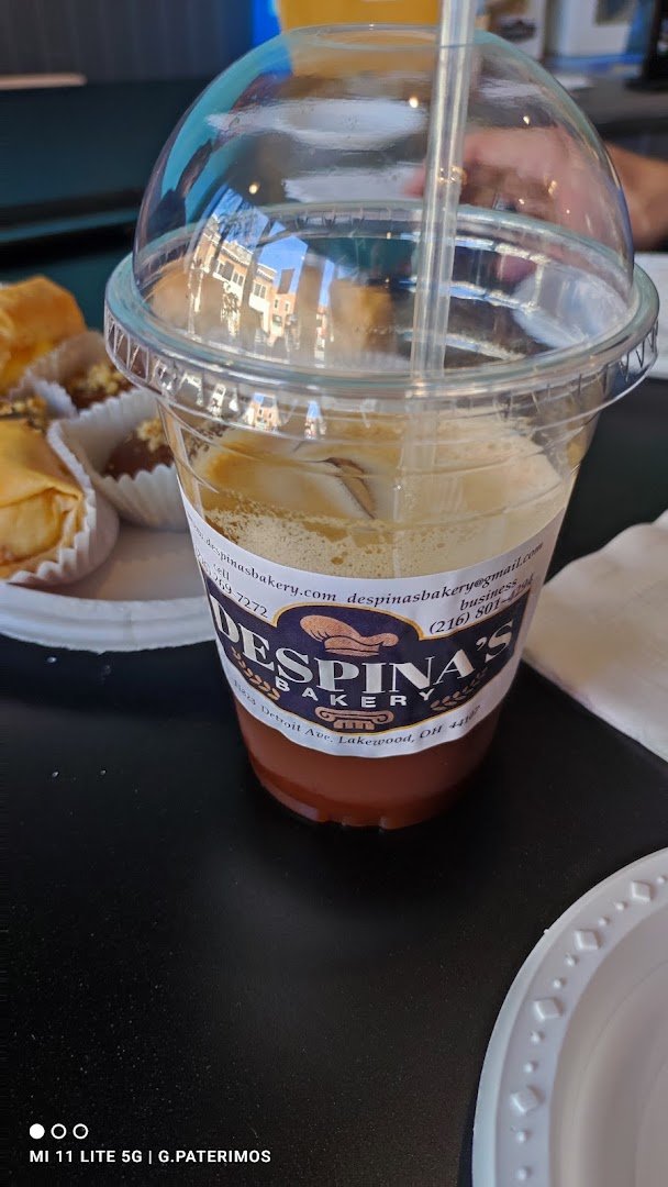 Coffee at Despina's Bakery, specialty coffee shop in Cleveland