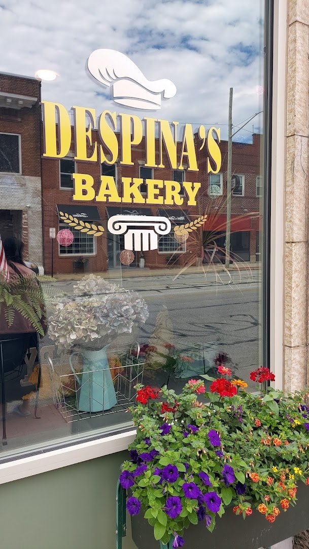 Signage at Despina's Bakery, specialty coffee shop in Cleveland