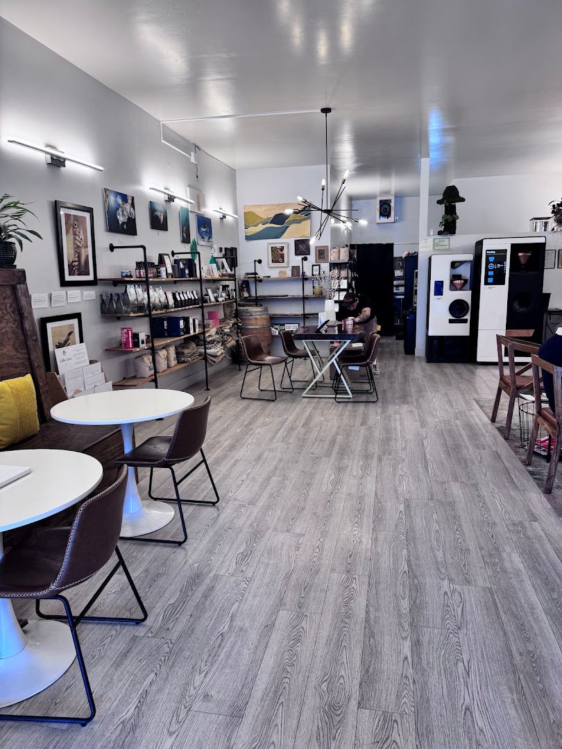 Interior of Anchor & Tree Coffee Roasting Co, specialty coffee shop in Sacramento
