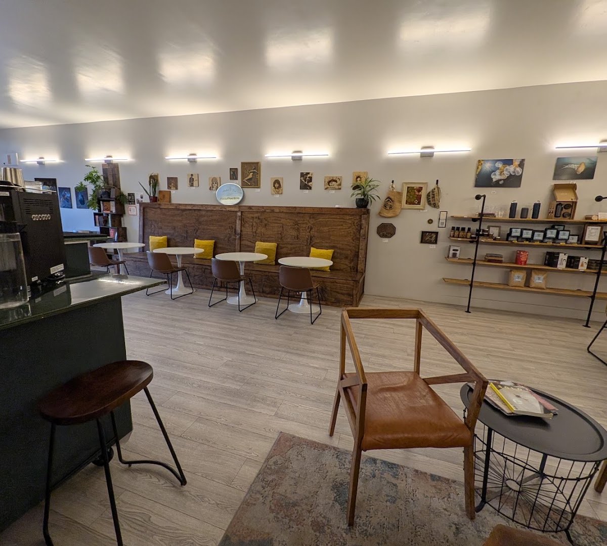 Interior of Anchor & Tree Coffee Roasting Co, specialty coffee shop in Sacramento