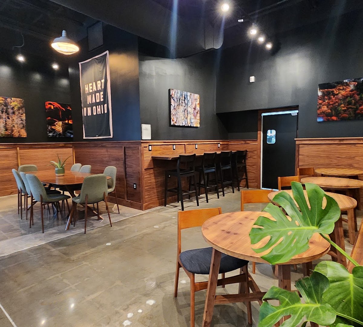 Interior of Heartwood Coffee, specialty coffee shop in Cleveland
