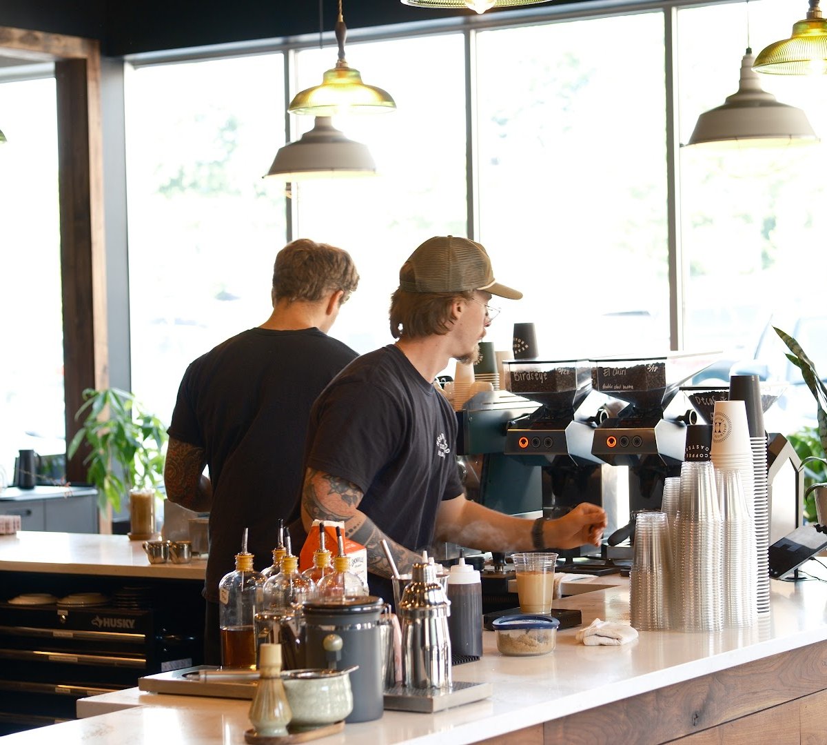 Interior of Heartwood Coffee, specialty coffee shop in Cleveland