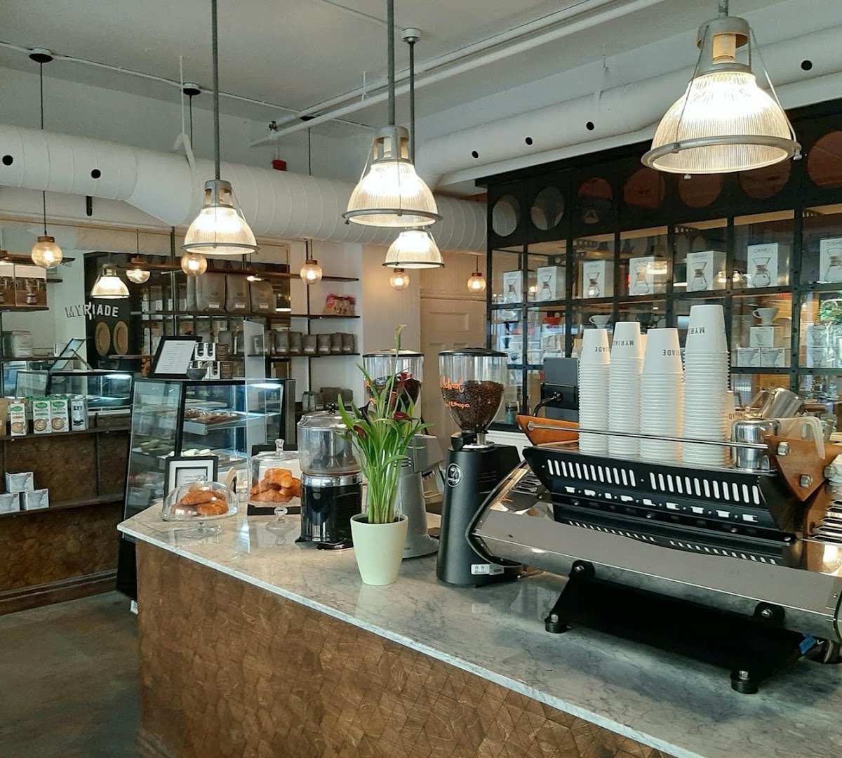 Interior of Café Myriade - Mont-Royal, specialty coffee shop in Montreal