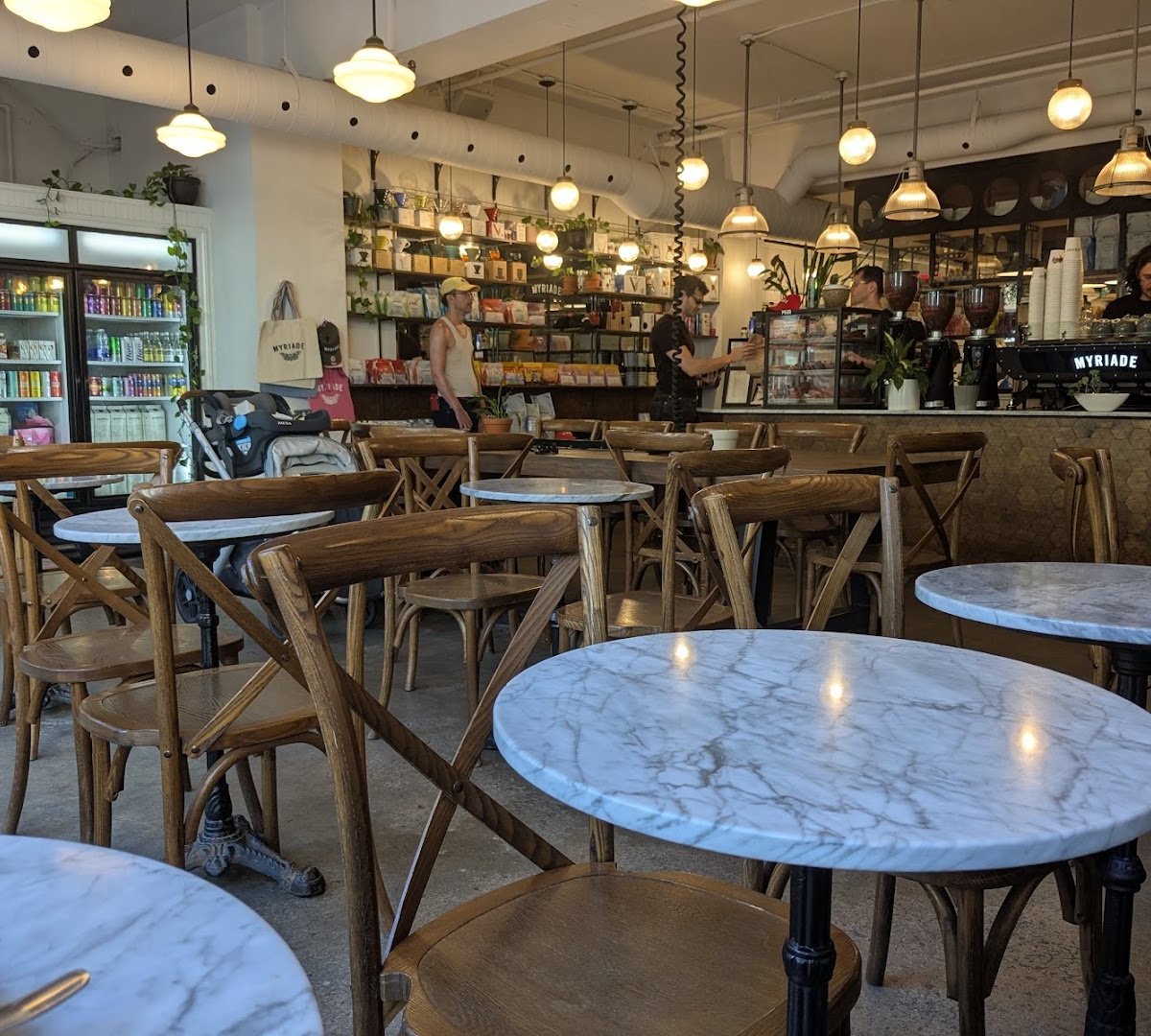 Interior of Café Myriade - Mont-Royal, specialty coffee shop in Montreal
