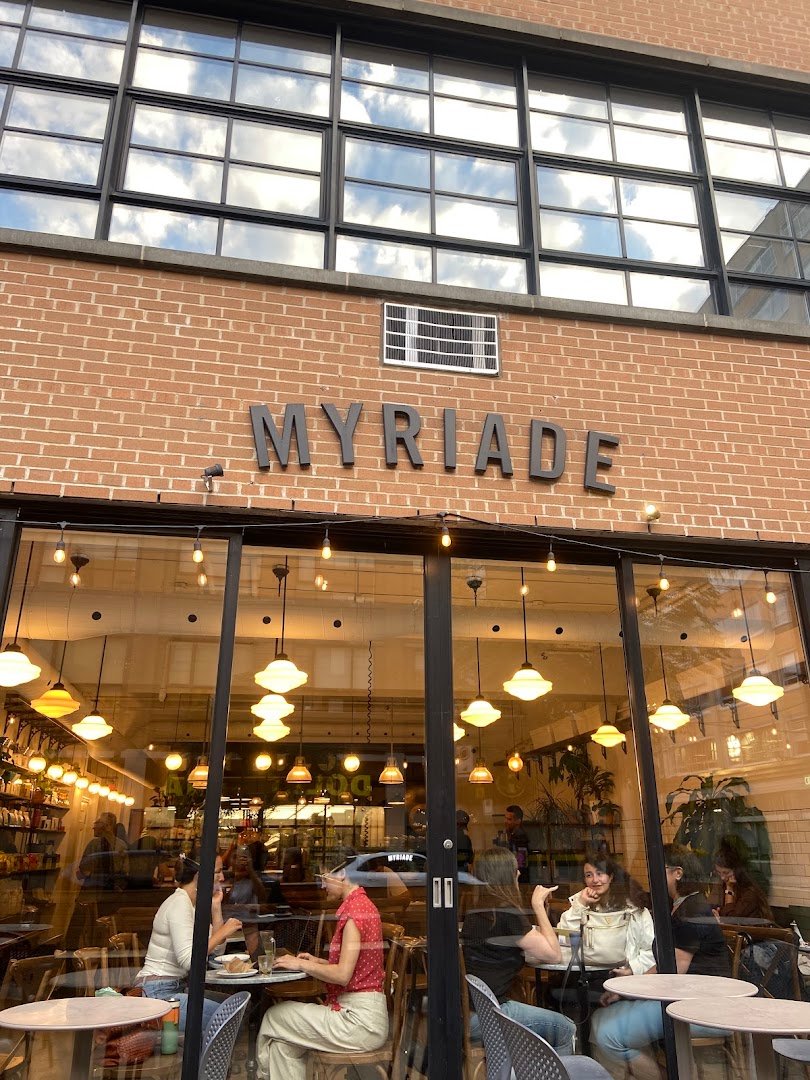 Storefront of Café Myriade - Mont-Royal, specialty coffee shop in Montreal