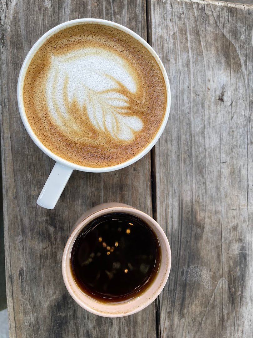 Coffee at Red Coral Coffee, specialty coffee shop in Minneapolis