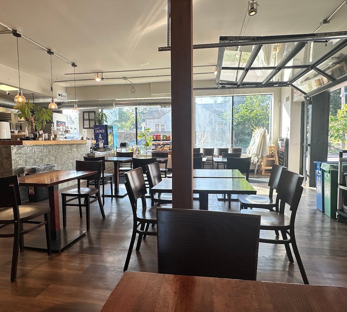 Interior of Red Coral Coffee, specialty coffee shop in Minneapolis