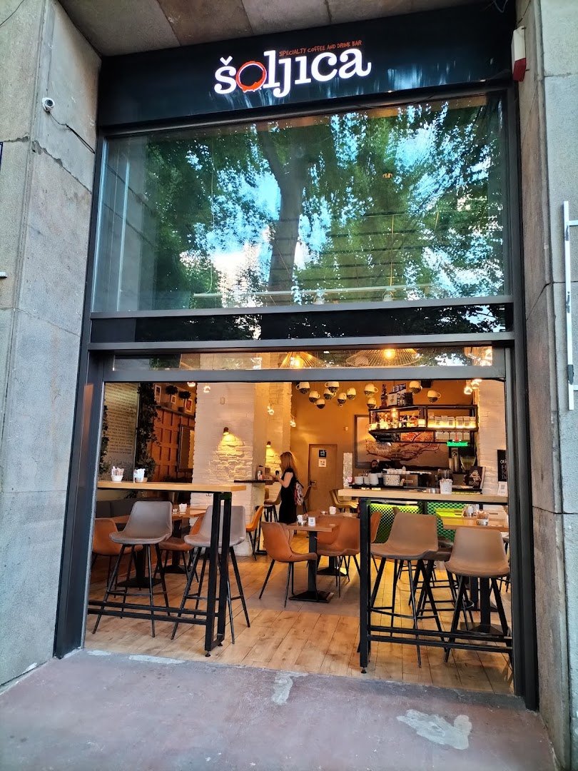 Storefront of Šoljica, specialty coffee shop in Belgrade