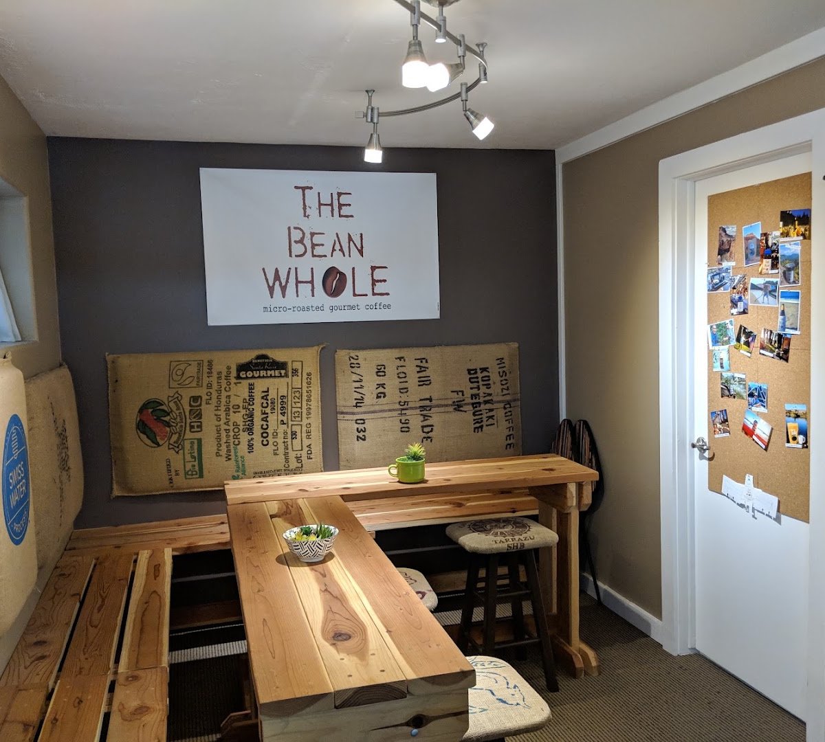 Interior of The Bean Whole, specialty coffee shop in Salt Lake City