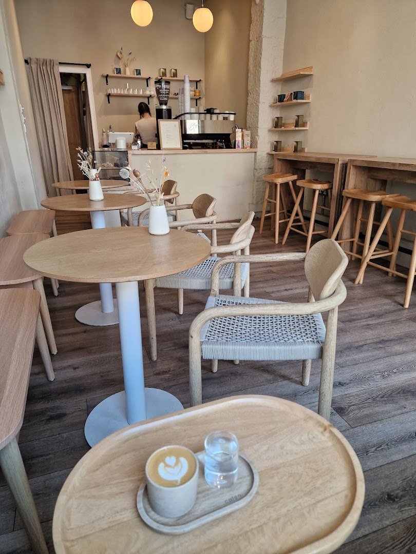 Interior of cafēn., specialty coffee shop in Edinburgh