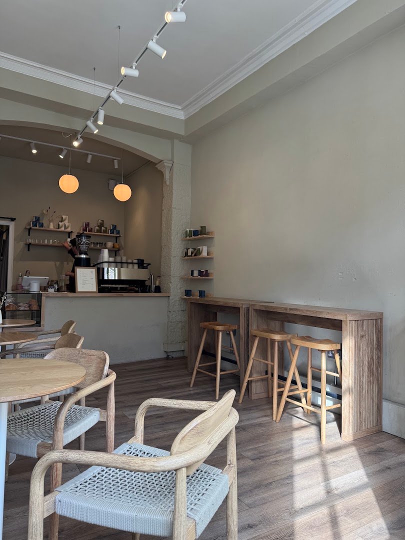Interior of cafēn., specialty coffee shop in Edinburgh