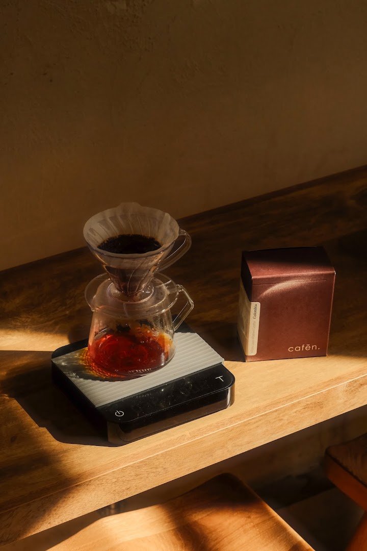 Coffee at cafēn., specialty coffee shop in Edinburgh