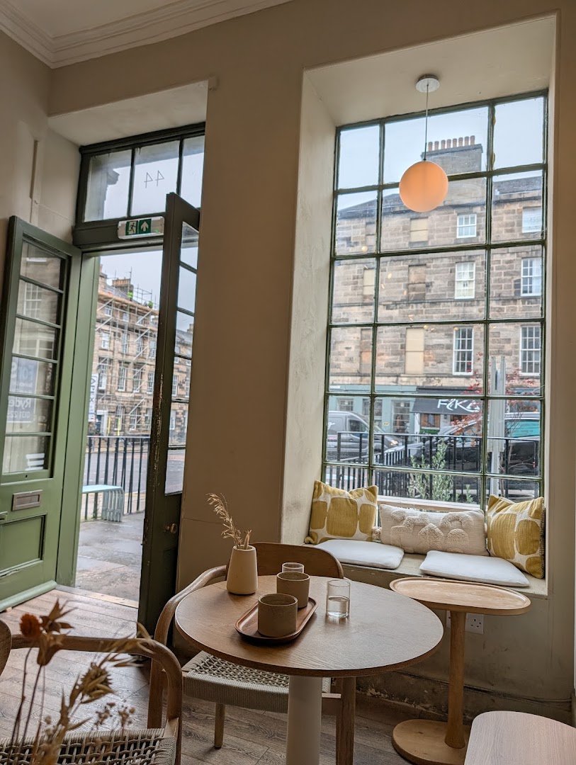 Interior of cafēn., specialty coffee shop in Edinburgh