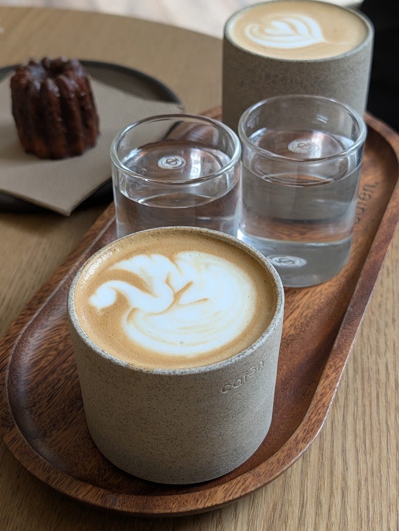 Coffee at cafēn., specialty coffee shop in Edinburgh