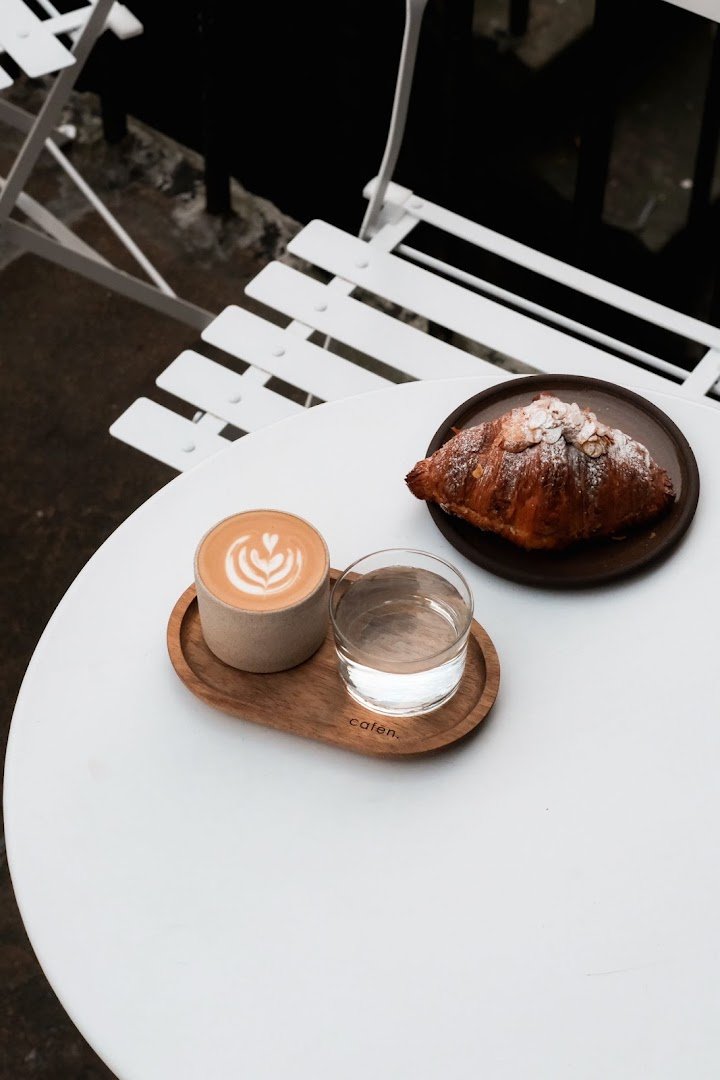 Coffee at cafēn., specialty coffee shop in Edinburgh