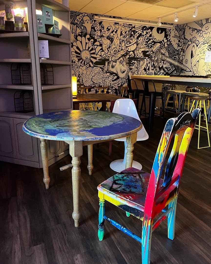 Interior of Felicitous (on 42nd), specialty coffee shop in Tampa-St. Petersburg