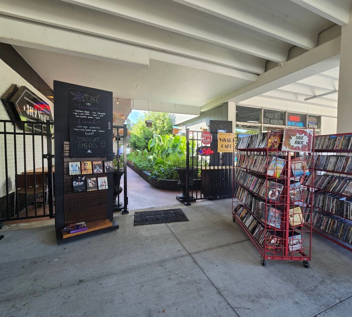 Storefront of Visart Cafe, specialty coffee shop in Charlotte