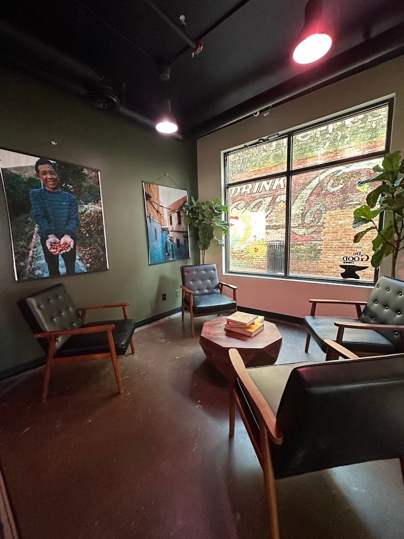 Interior of Rock Hill Coffee, specialty coffee shop in Charlotte