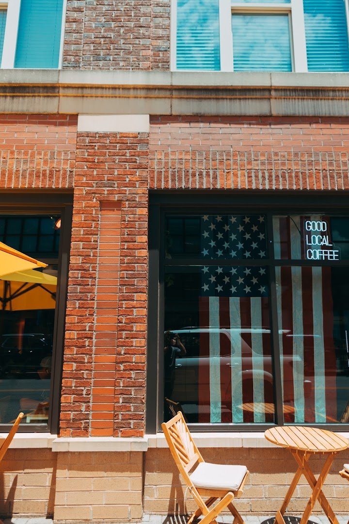 Storefront of Rock Hill Coffee, specialty coffee shop in Charlotte