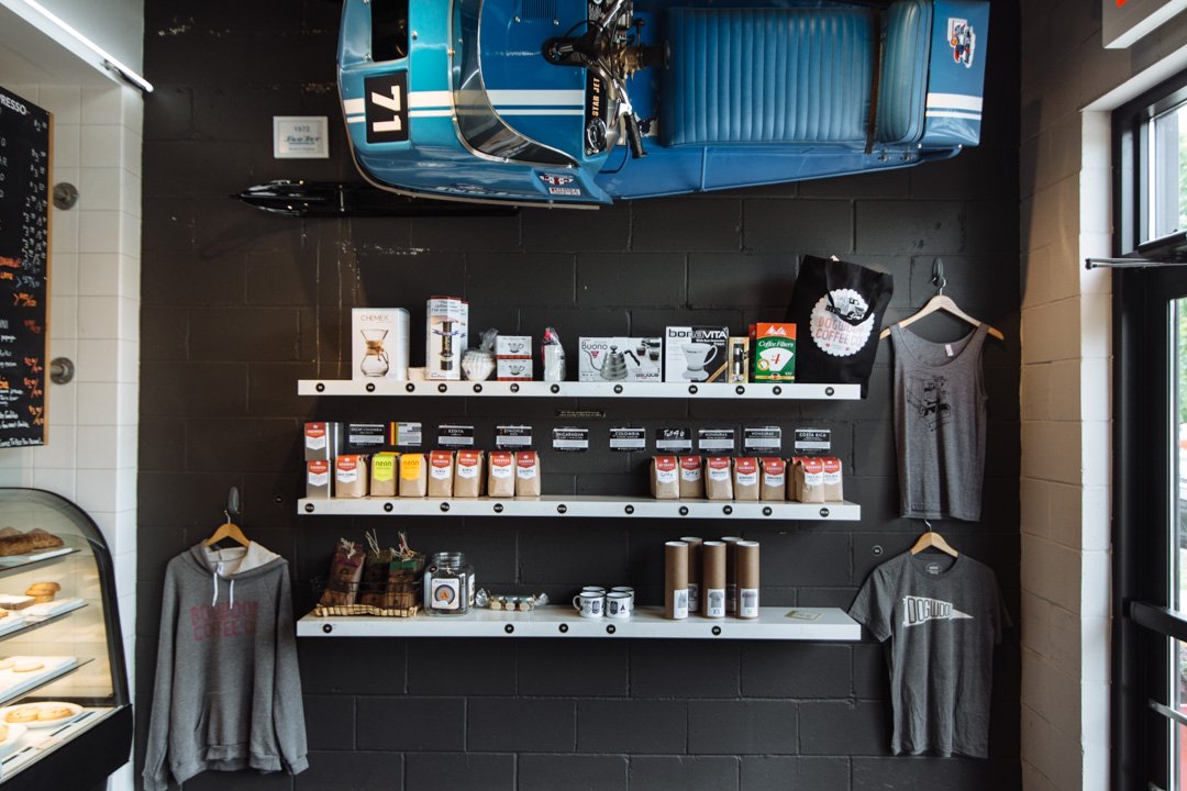 Interior of Dogwood Coffee - East Lake, specialty coffee shop in Minneapolis