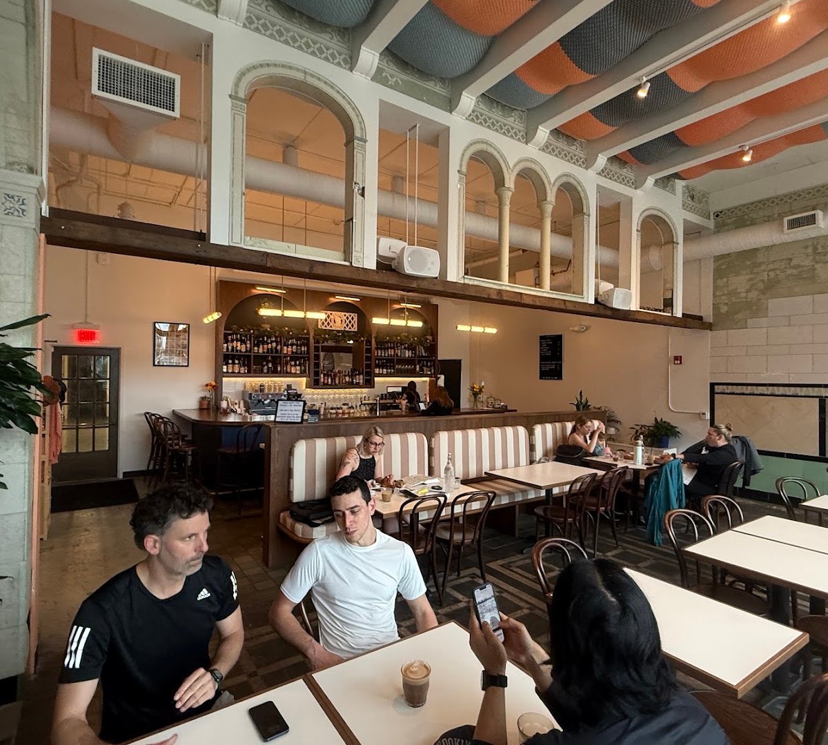 Interior of Patron Saint Cafe + Bar, specialty coffee shop in Cleveland
