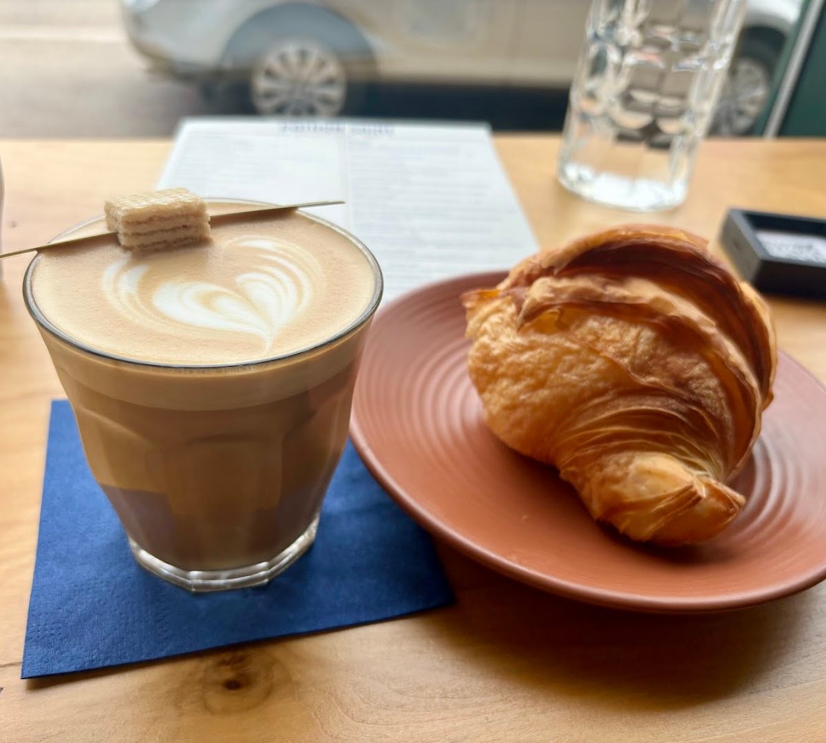 Coffee at Patron Saint Cafe + Bar, specialty coffee shop in Cleveland