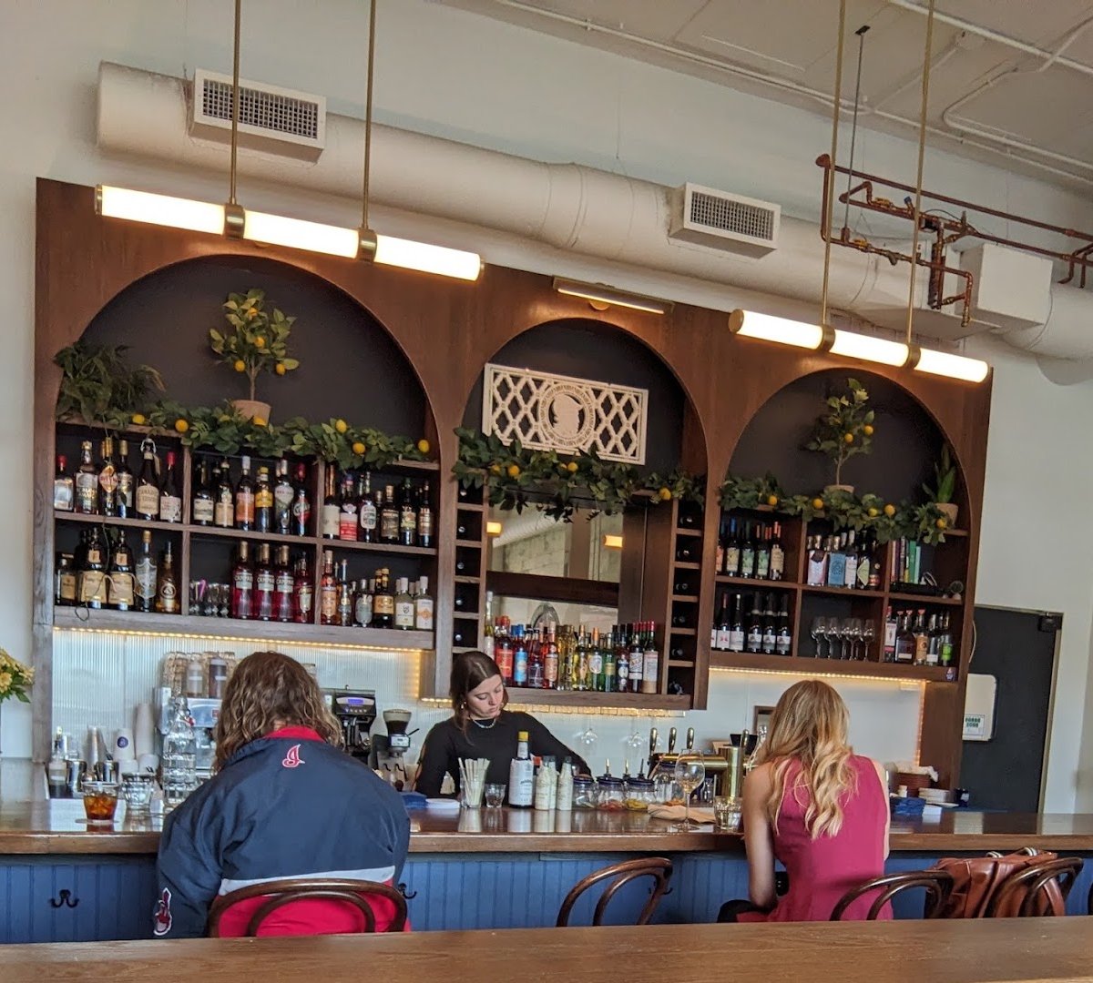 Interior of Patron Saint Cafe + Bar, specialty coffee shop in Cleveland