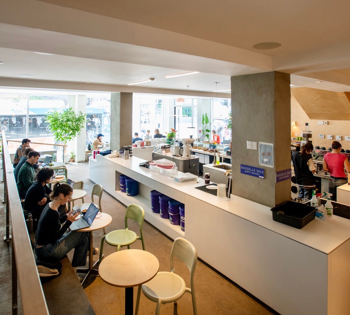 Interior of Dispatch Coffee, specialty coffee shop in Montreal