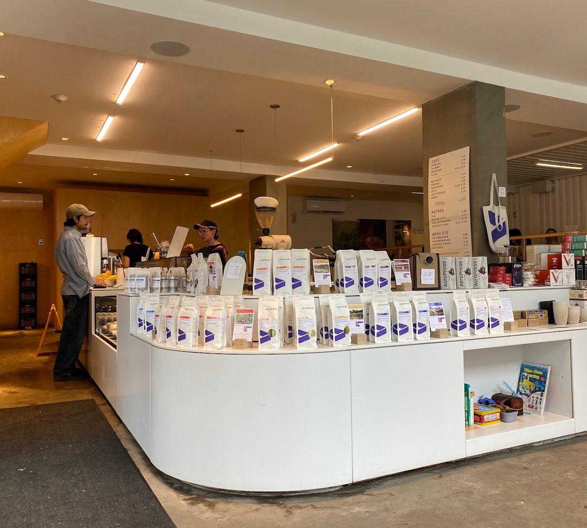Interior of Dispatch Coffee, specialty coffee shop in Montreal