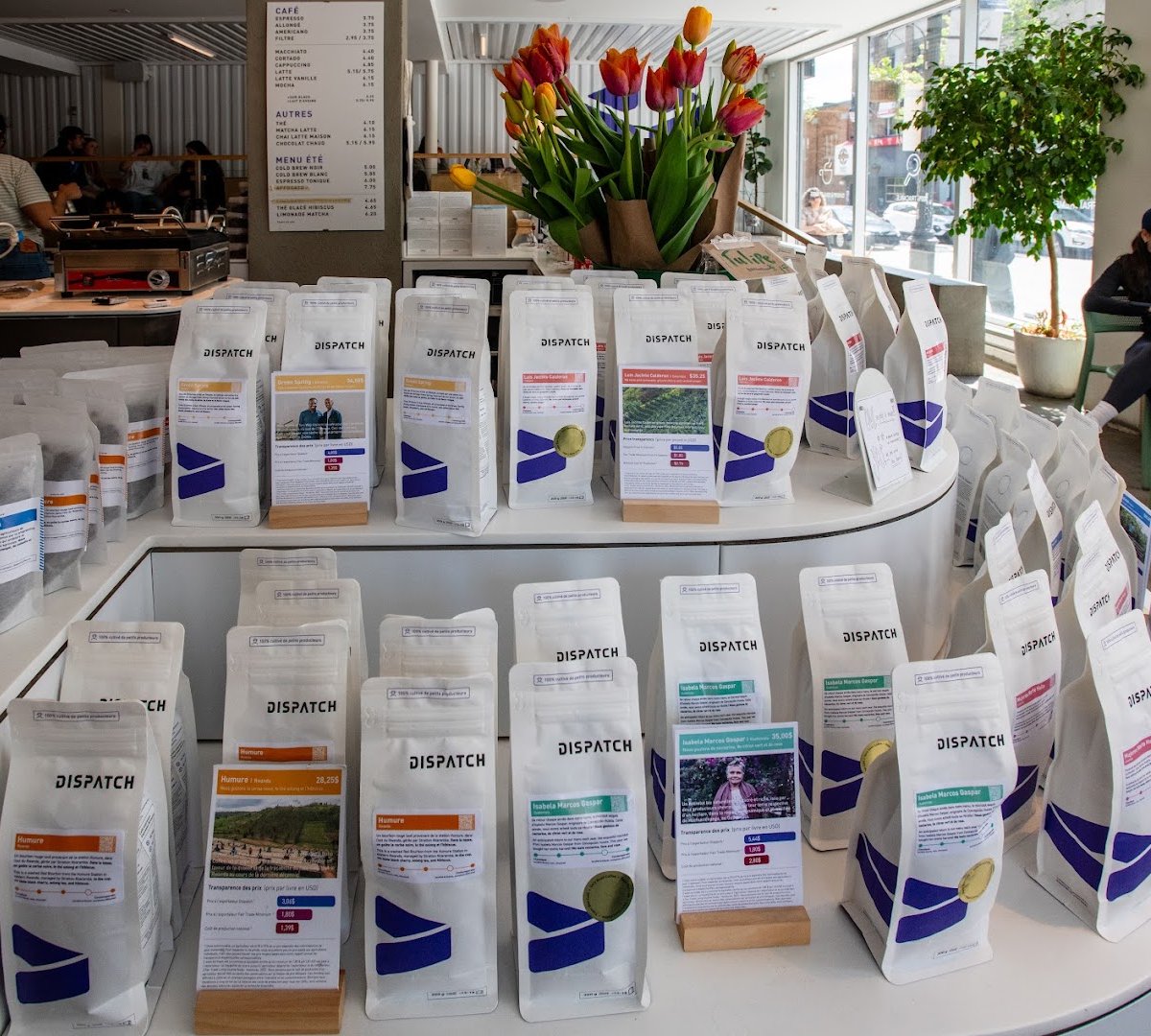Interior of Dispatch Coffee, specialty coffee shop in Montreal