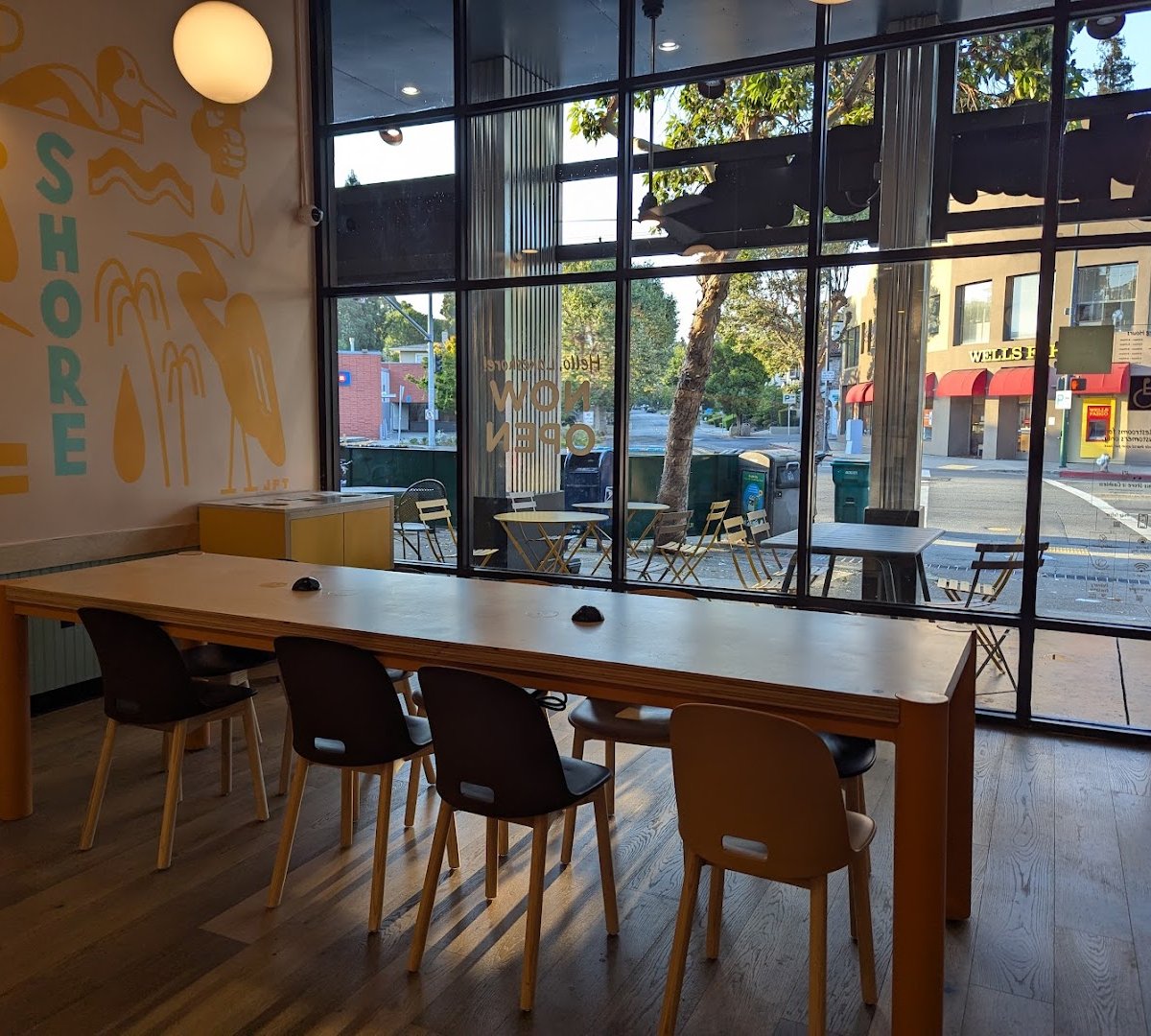 Interior of Philz Coffee, specialty coffee shop in Oakland