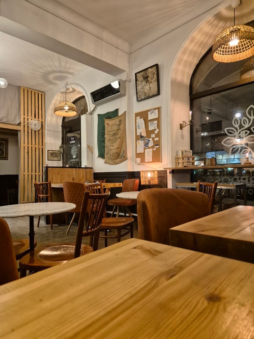 Interior of Leonardos Kafferosteri, specialty coffee shop in Stockholm