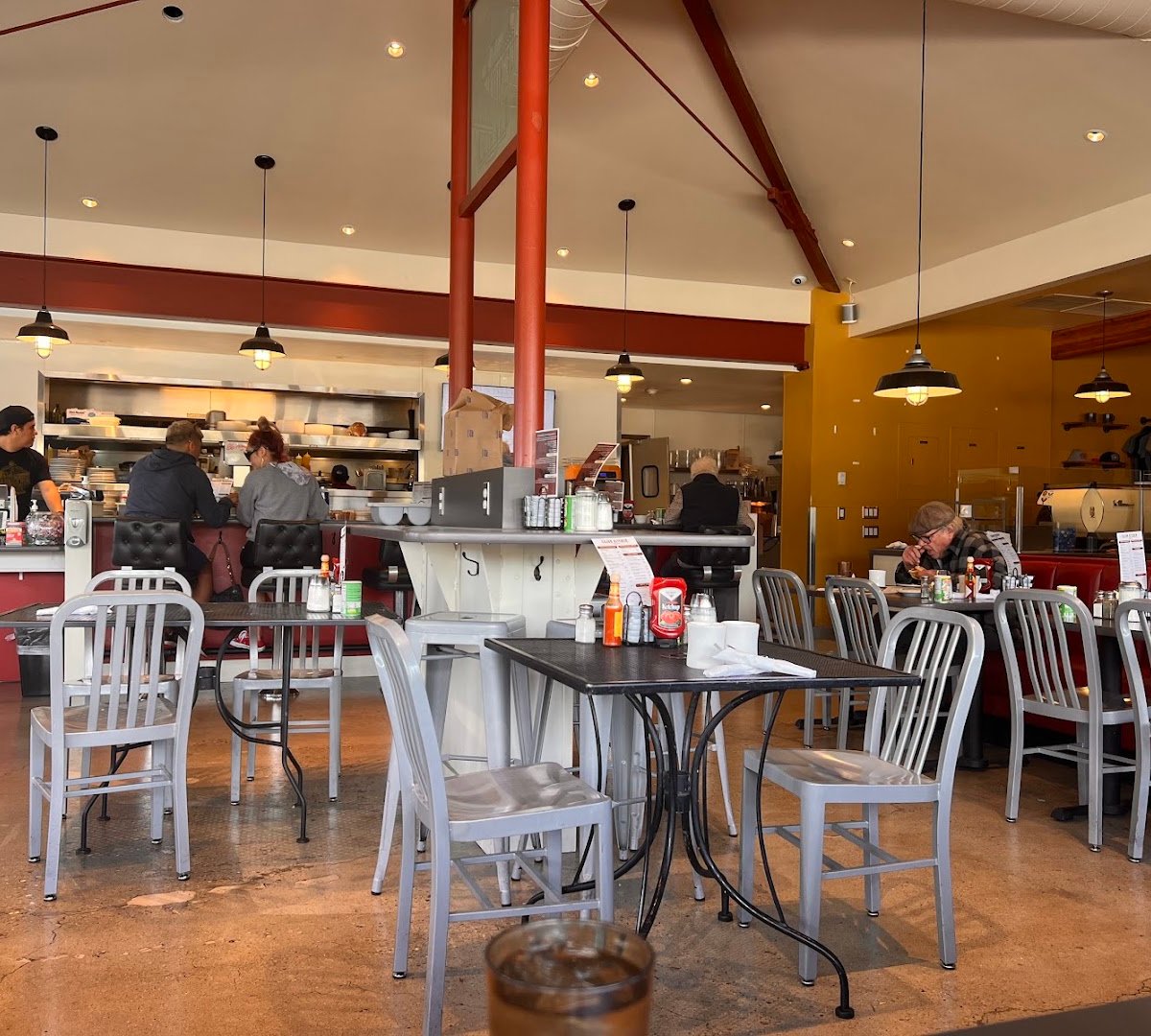 Interior of Cajun Kitchen Cafe, specialty coffee shop in Santa Barbara