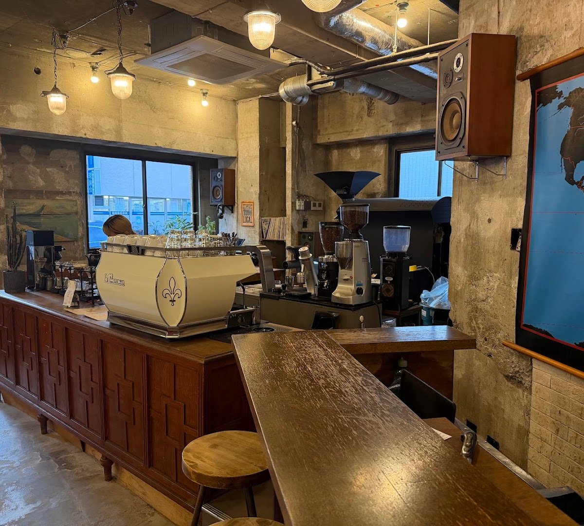 Interior of Raw Sugar Roast, specialty coffee shop in Tokyo