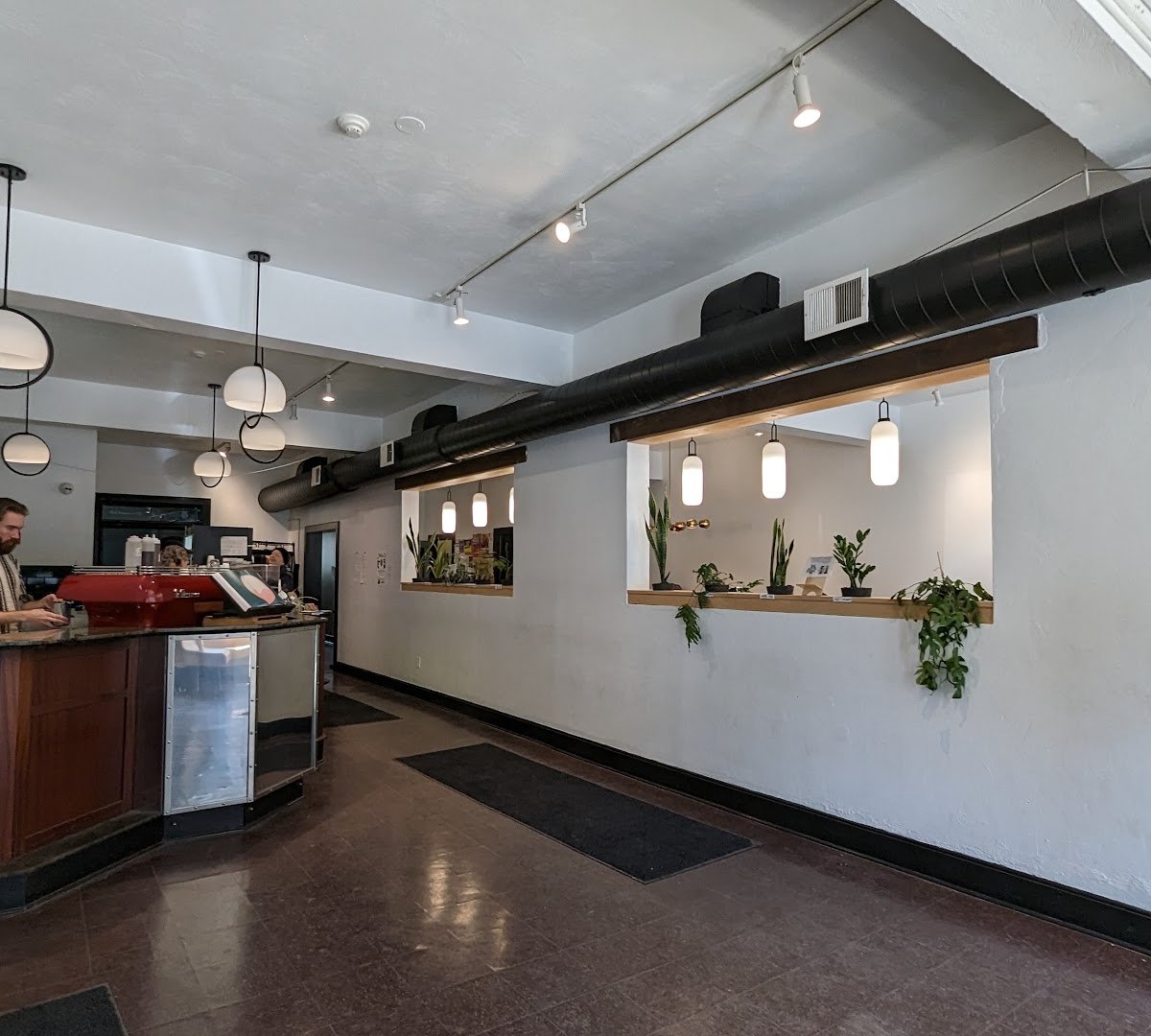 Interior of Gimme! Coffee - MLK St., specialty coffee shop in Ithaca