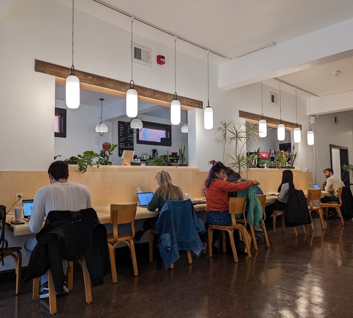 Interior of Gimme! Coffee - MLK St., specialty coffee shop in Ithaca