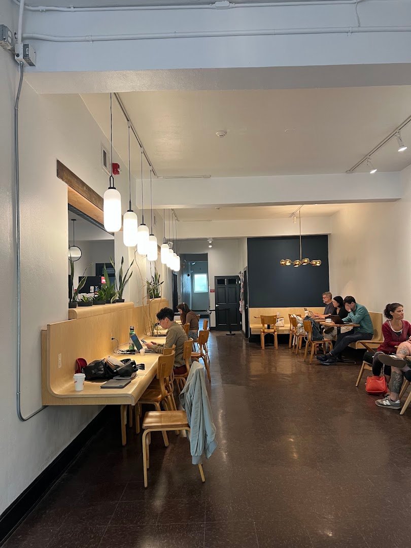 Interior of Gimme! Coffee - MLK St., specialty coffee shop in Ithaca