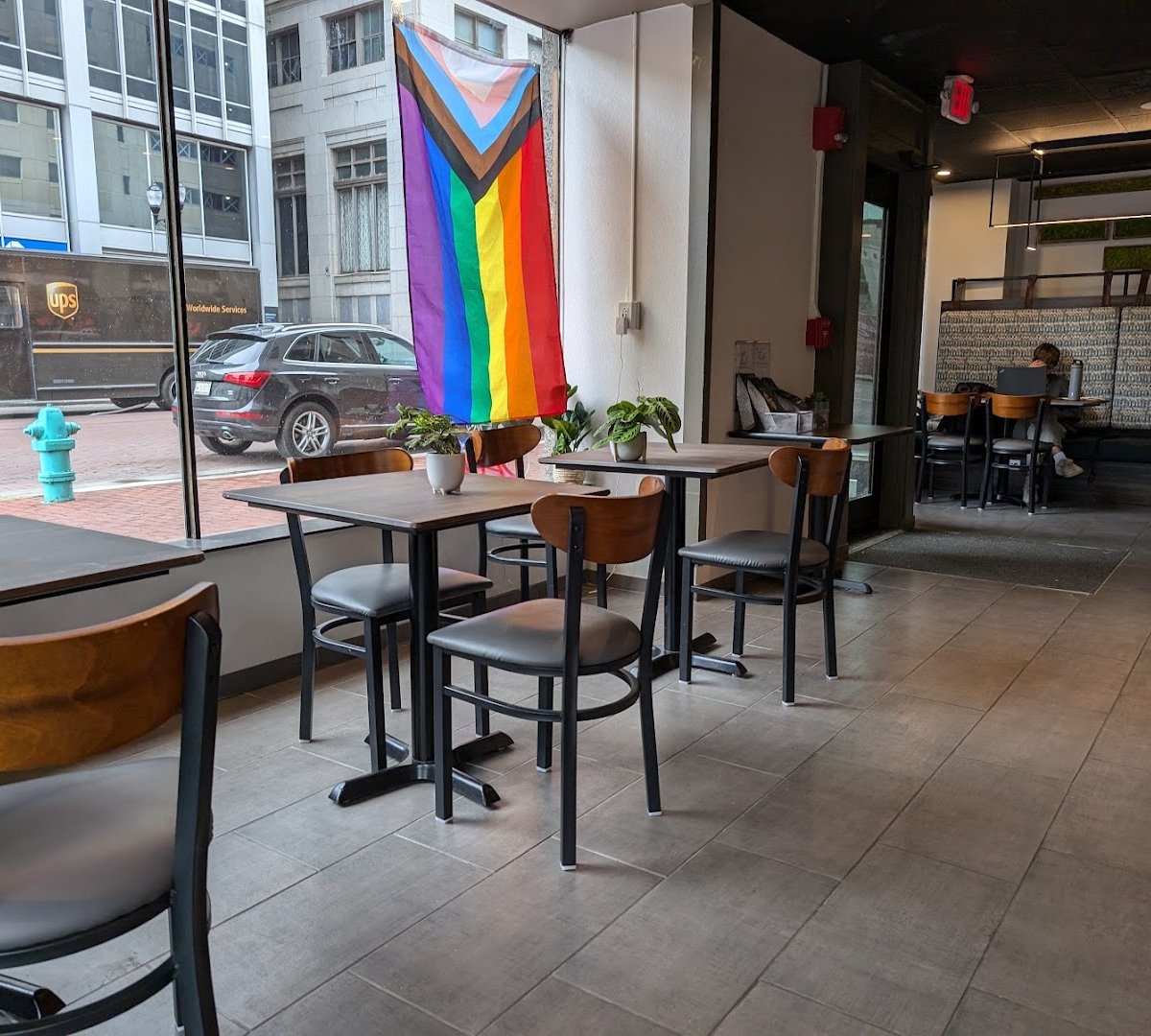 Interior of Command Coffee, specialty coffee shop in Indianapolis