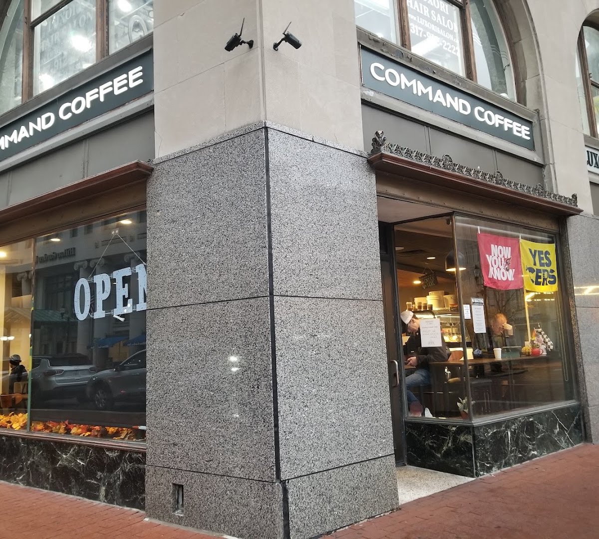 Storefront of Command Coffee, specialty coffee shop in Indianapolis