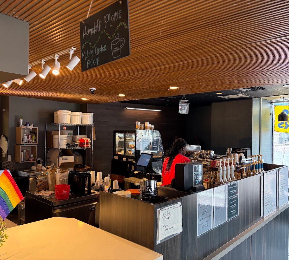 Interior of Command Coffee, specialty coffee shop in Indianapolis