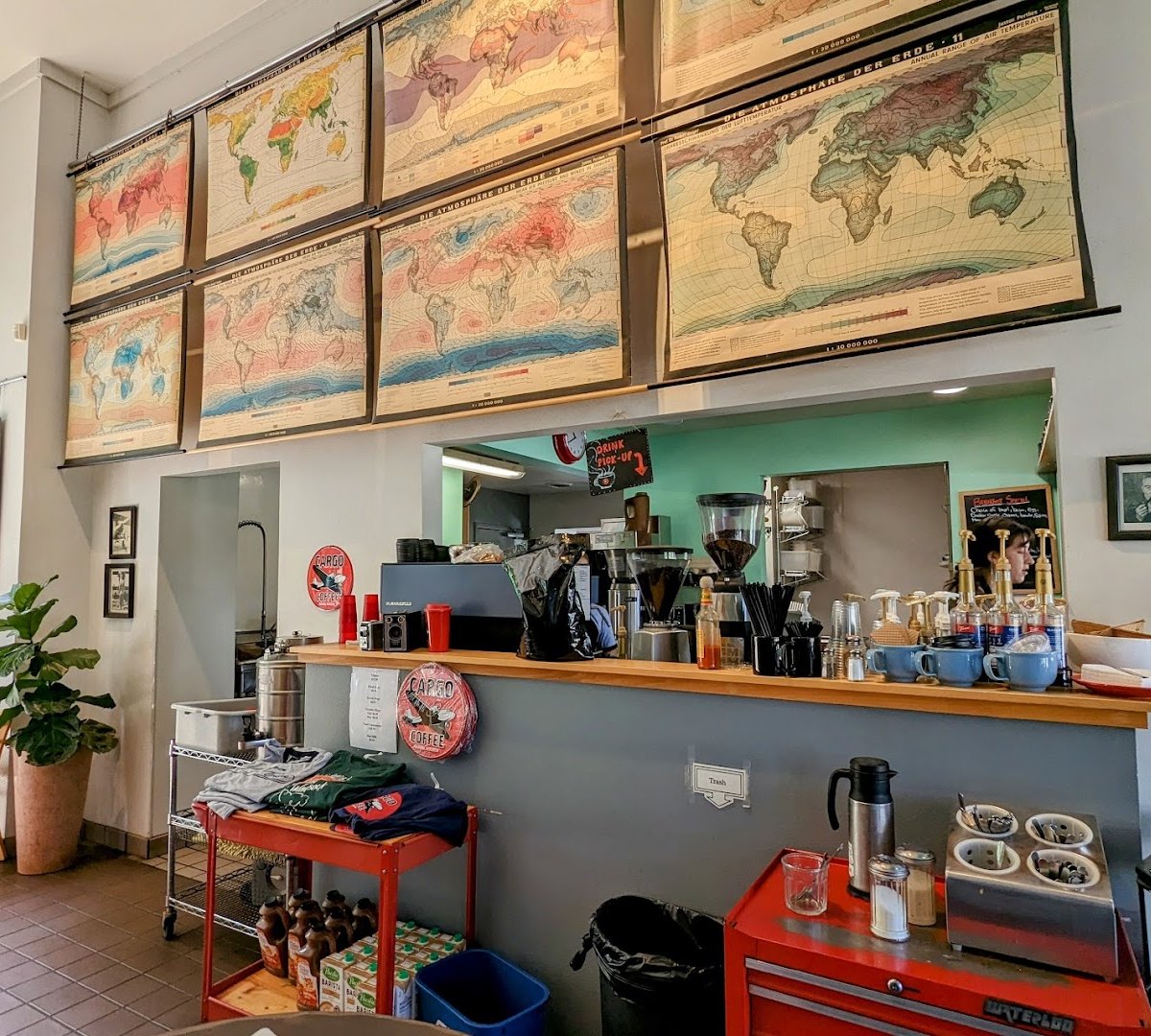 Interior of Cargo Coffee, specialty coffee shop in Madison