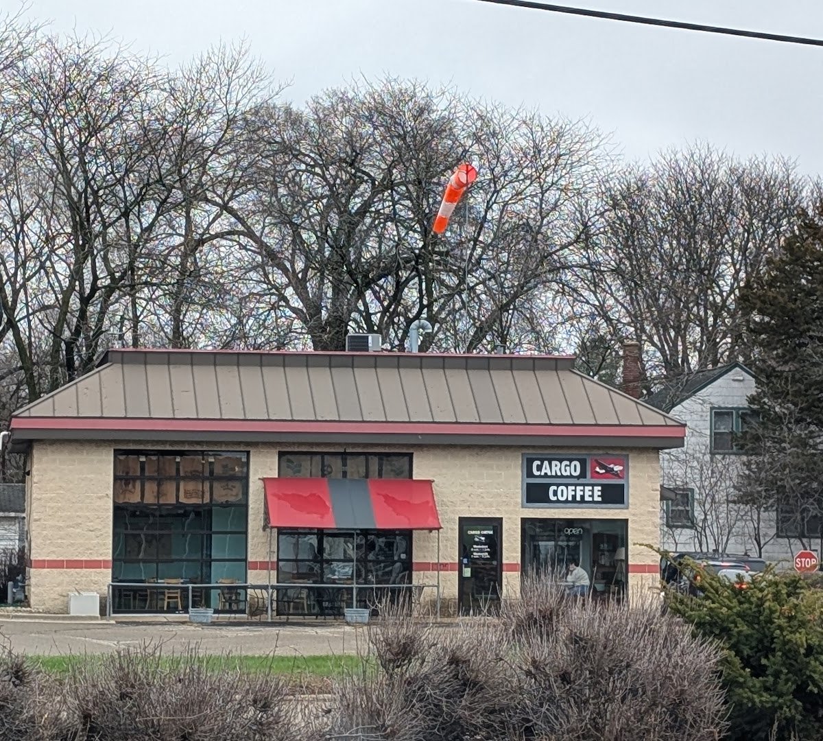 Storefront of Cargo Coffee, specialty coffee shop in Madison