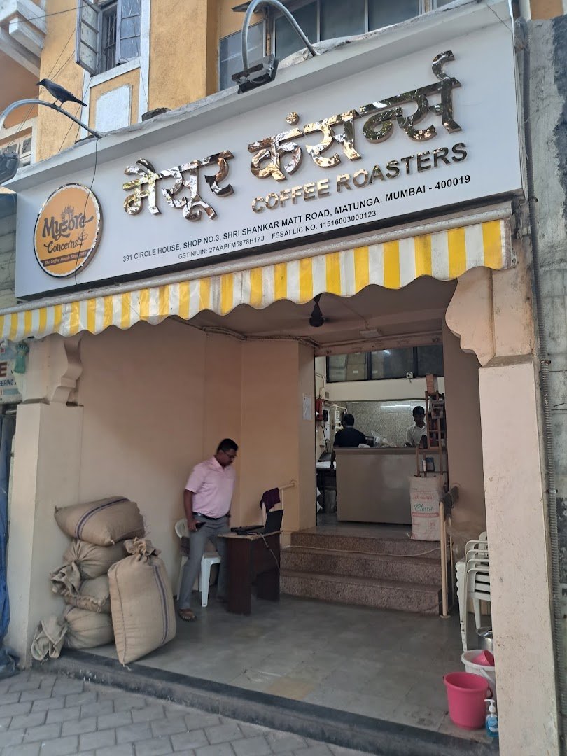 Storefront of Mysore Concerns, specialty coffee shop in Mumbai
