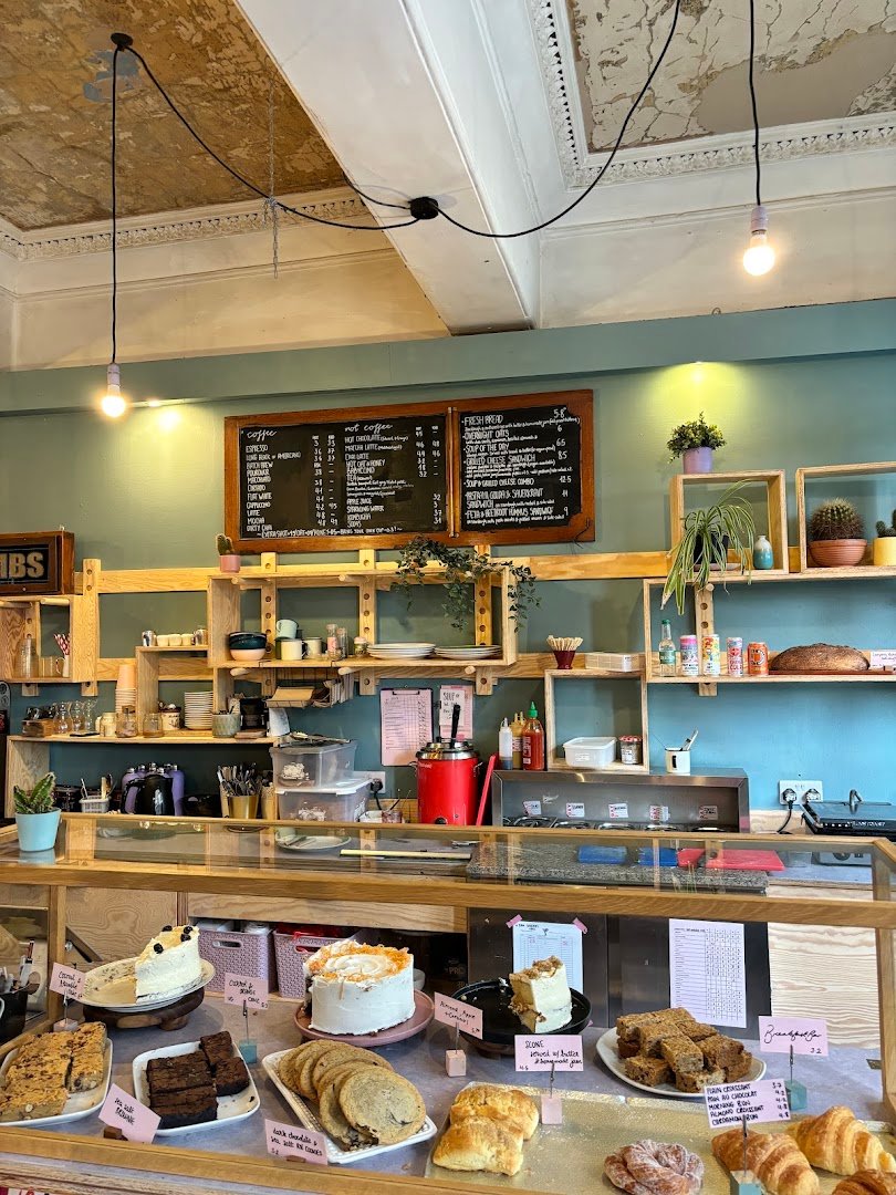 Interior of Lovecrumbs West Port, specialty coffee shop in Edinburgh