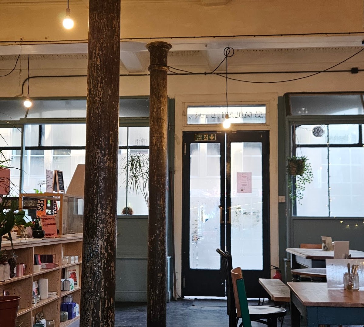 Interior of Lovecrumbs West Port, specialty coffee shop in Edinburgh