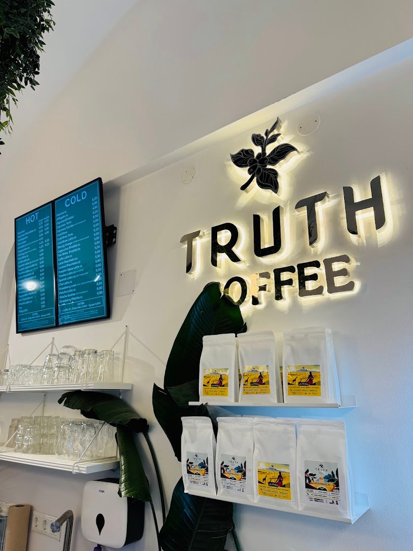 Interior of The Truth Wollzeile, specialty coffee shop in Vienna